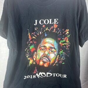 J Cole 2018 KOD Tour black graphic hip hop rap concert t-shirt